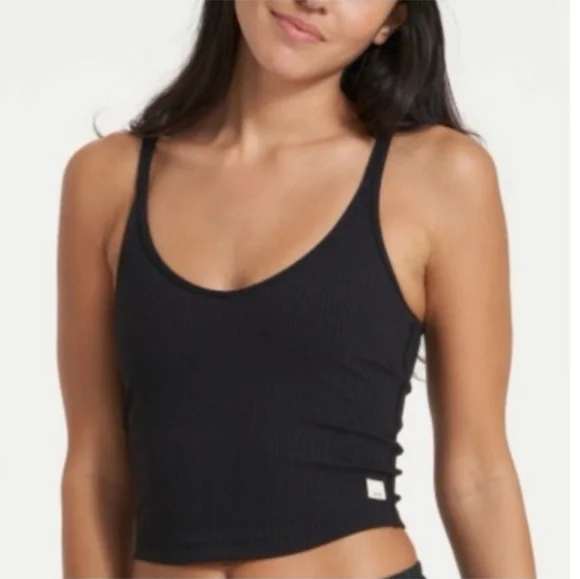 Vuori Women's Black Cross-Back Top - Picture 2 of 6